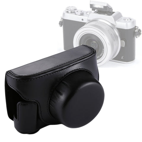 Étui pour appareil photo en peau PU pour appareil photo complet avec tracolla pour Panasonic Lumix GF7 / GF8 / GF9 (obiettivo 12-32mm / 14-42mm), pour Lumix GF7