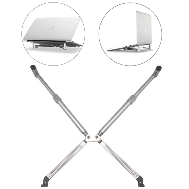 Supporto di estensione pieghevole in altezza universale per supporto di raffreddamento in lega di alluminio per notebook iPad PC da 12-17 pollici