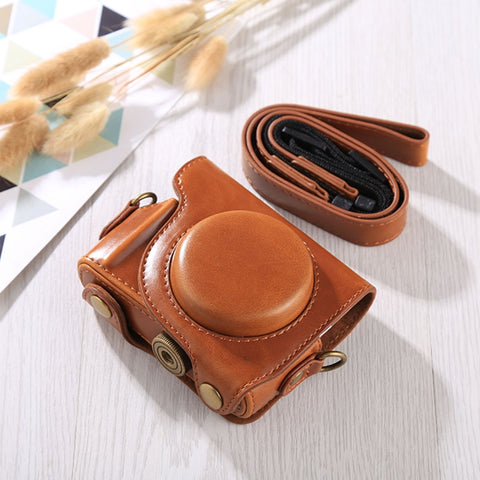 Étui en peau PU pour appareil photo complet avec ceinture pour Canon G9X / G9X II, pour G9X