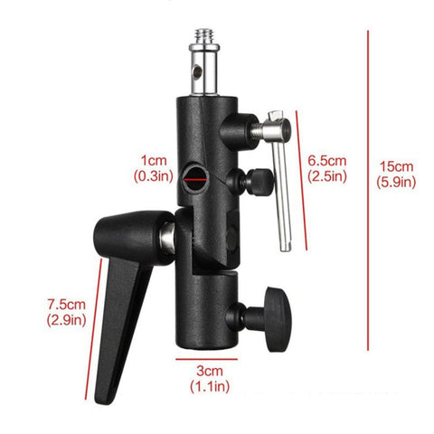 Staffa per ombrellone con supporto per flash multifunzione tipo H, carico massimo: 3 kg, H-Bracket