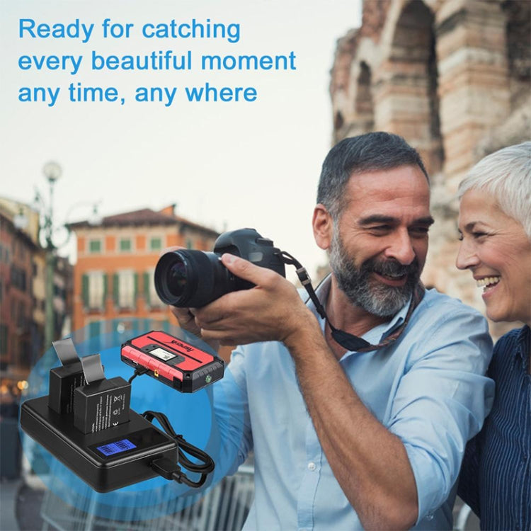 SJCAM SJ7000 / SJ6000 / SJ5000 / SJ4000 Batteria Schermo LCD Caricatore doppio per batterie, visualizza la capacità di ricarica, For SJCAM SJ7000