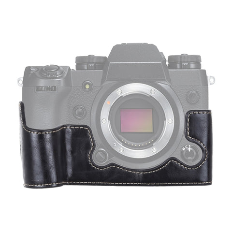 Base mezza custodia per fotocamera in pelle PU con filo da 1/4 di pollice per FUJIFILM X-H1, For FUJIFILM X-H1, For FUJIFILM XH1
