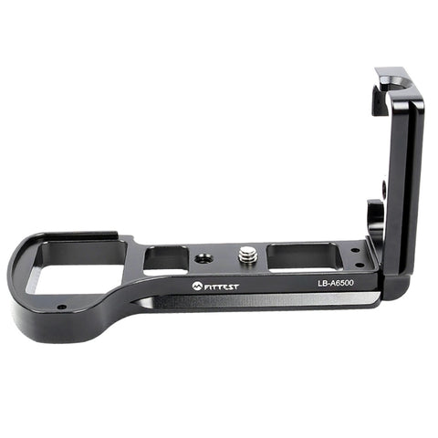 FITTEST LB-A6500 Supporto base per staffa per piastra a sgancio rapido per riprese verticali per Sony ILCE-6500 (A6500) Testa a sfera in metallo per fotocamera