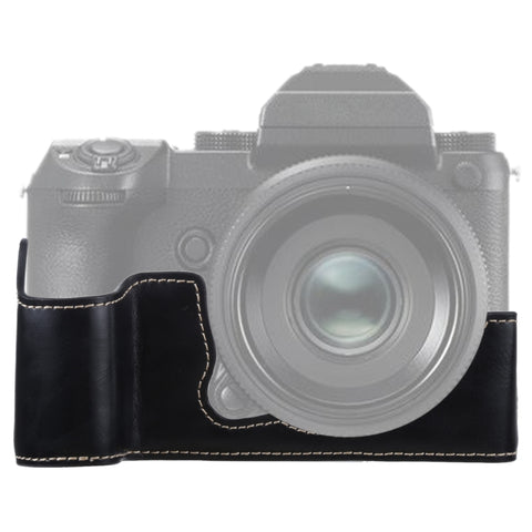 Base mezza custodia per fotocamera in pelle PU con filo da 1/4 di pollice per FUJIFILM GFX 50S, For FUJIFILM GFX 50S