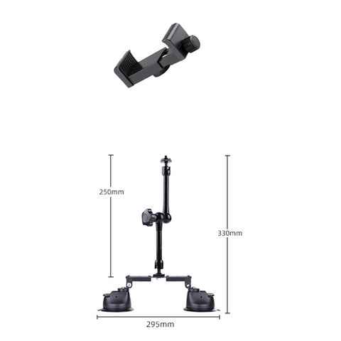 Support pour téléphone avec bras magique et attrito articulé avec ventosa à double gambe, bras magique à ventouse à double jambe