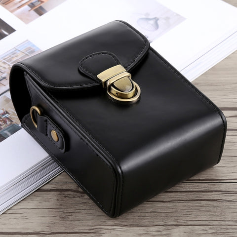 Custodia in pelle PU con chiusura a fibbia per fotocamera per tutto il corpo con tracolla e tracolla per Canon G7X II / G9X Mark II, Sony RX100 / M2, For G7X II, For RX100