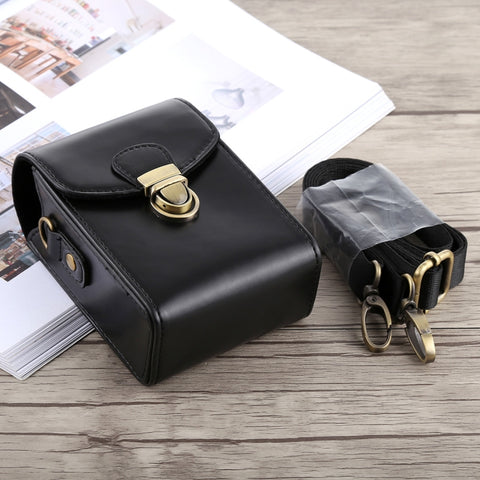 Custodia in pelle PU con chiusura a fibbia per fotocamera per tutto il corpo con tracolla e tracolla per Canon G7X II / G9X Mark II, Sony RX100 / M2, For G7X II, For RX100