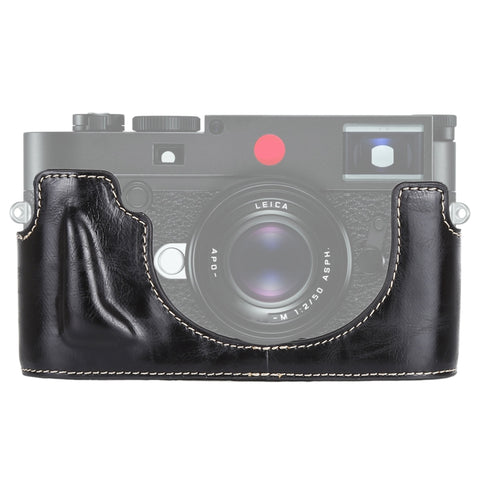 Base mezza custodia per fotocamera in pelle PU con filettatura da 1/4 di pollice per Leica M10, For Leica M10