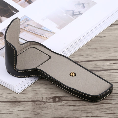 Base mezza custodia per fotocamera in pelle PU con filo da 1/4 di pollice per Canon EOS 6D / 6D Mark II, For Canon 6D2