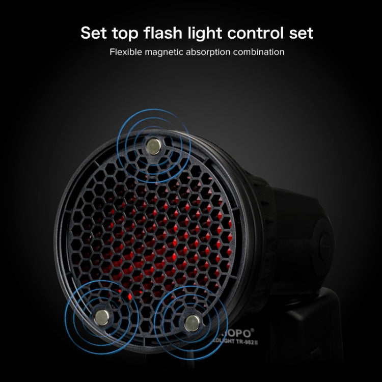 TRIOPO TR-08 Kit Softbox Flash Speedlite a nido d'ape con fissaggio magnetico con 4 filtri colorati magnetici, TR-08