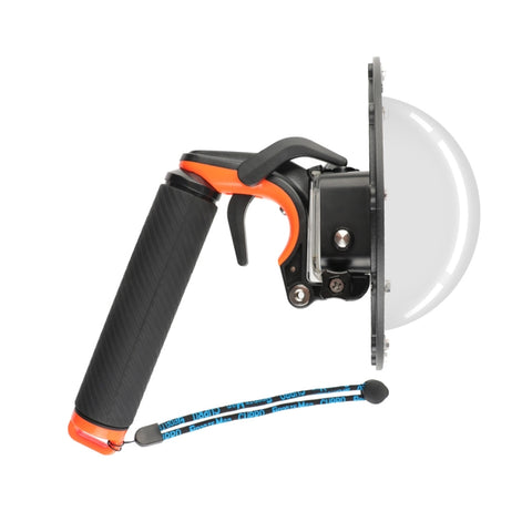 Grilletto dell'otturatore + Coperchio trasparente della lente della porta a cupola + Impugnatura galleggiante Bastone di galleggiamento per immersione con cinturino regolabile anti-smarrimento, vite e chiave per GoPro HERO7 /6 /5