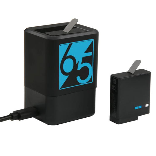 caricabatterie-doppio-per-batterie-con-cavo-usb-c-type-c-per-gopro-hero6-5-charger-with-type-c-cable - immagine 1