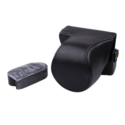 Étui en cuir PU pour appareil photo complet avec ceinture pour Canon EOS M200 (objectif 15-55 mm)