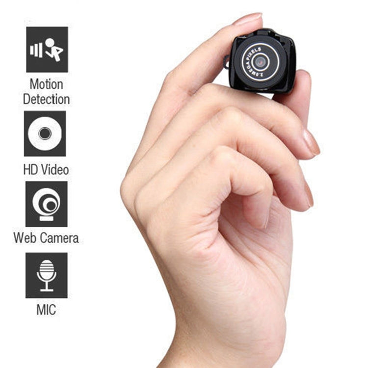 Videocamera digitale tascabile Y2000 HD per sport all'aria aperta ultra-mini DV, supporto per scheda Micro SD/TF massima da 32 GB (nero), Y2000