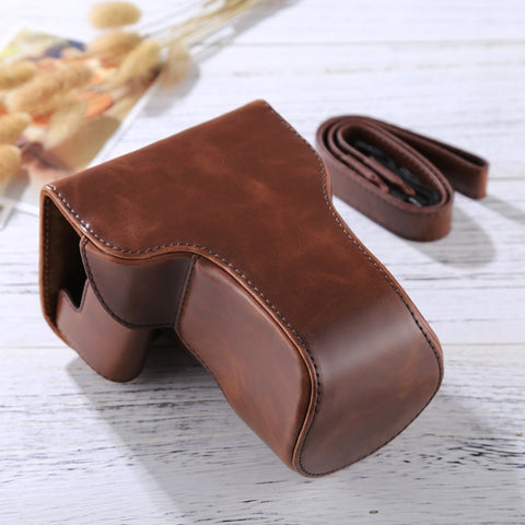 Étui en cuir PU pour appareil photo complet avec ceinture pour Canon EOS M6 (objectif 18-150 mm), pour EOS M6 (18-150 mm), pour M6 (18-150 mm), pour EOS M6 (18-150 mm)