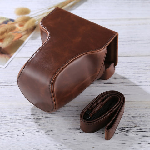 Étui en cuir PU pour appareil photo complet avec ceinture pour Canon EOS M6 (objectif 18-150 mm), pour EOS M6 (18-150 mm), pour M6 (18-150 mm), pour EOS M6 (18-150 mm)