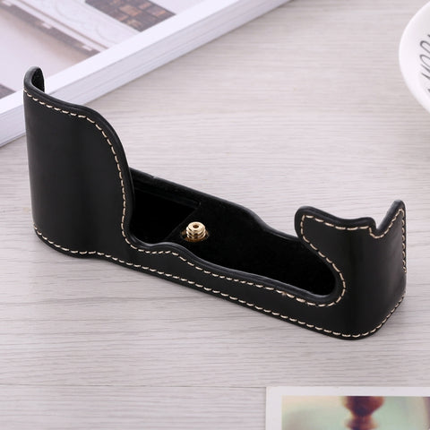 Support de base pour appareil photo en cuir PU avec fil 1/4 de pouce pour FUJIFILM X-A5 / X-A20, pour FUJIFILM XA5