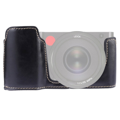 Base mezza custodia per fotocamera en cuir PU avec filettatura da 1/4 di pollice pour Leica TL (type 701), pour Leica T701
