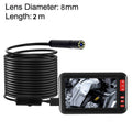 P20 4.3 Inch Screen Display HD1080P Inspection Endoscope with 8 LEDs, Length: 2m, Lens Diameter: 8mm, Hard Line, Length: 2m, Hard Line
