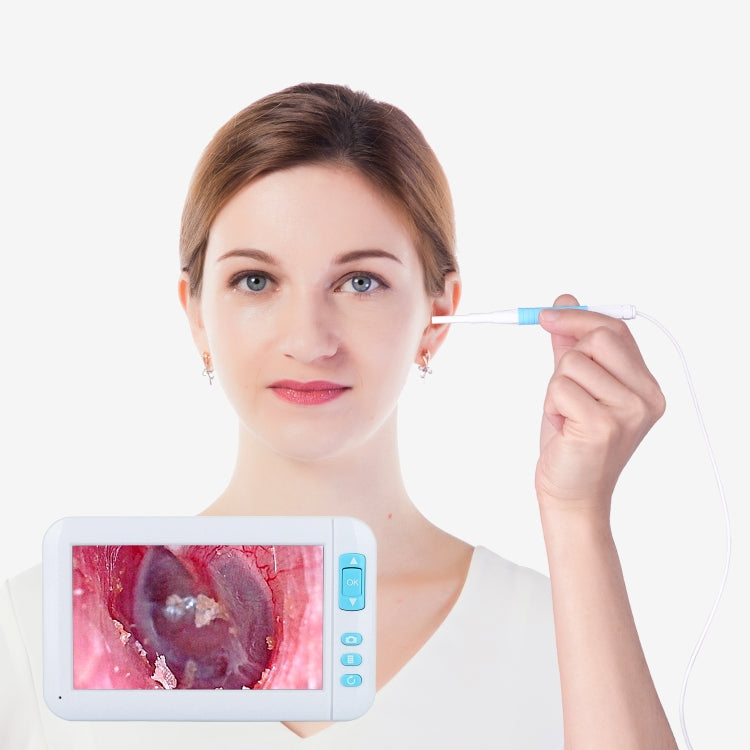 C01 4.3 Inch Screen Display HD1080P Visual Earspoon Endoscope with 6 LEDs, Diameter:3.9mm, C01 3.9mm
