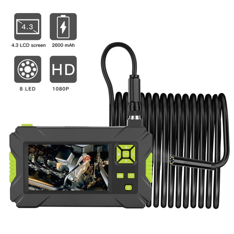 Endoscopio industriale con cavo rigido per endoscopio portatile HD da 4,3 pollici impermeabile IP67 P30, lunghezza del cavo: 10 m, 10m, 10m (Blu)