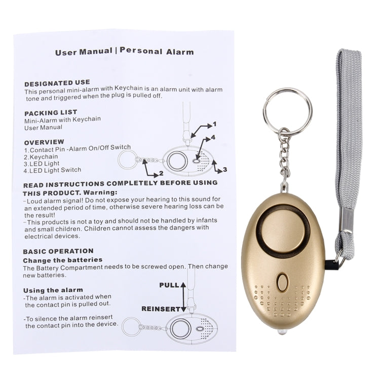 SINCOTE SCT-032 Mini allarme personale forte con cicalino di sicurezza con anti-stupro per ragazze e bambini, allarme 130 dB, SINCOTE