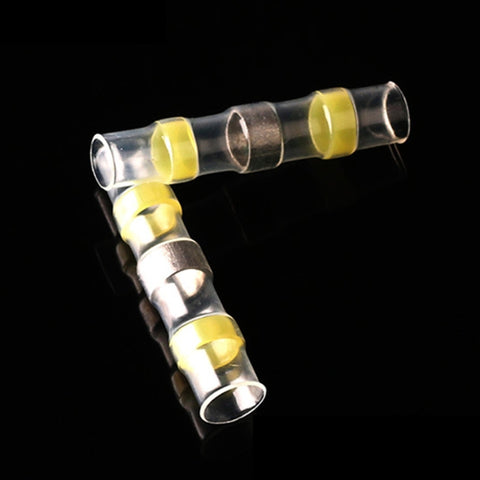 100 PZ AWG12-10 4-6mm Sigillo Termorestringente Connettori per cavi Terminali gialli Manicotto a saldare, 4-6mm Yellow - Novalix Store