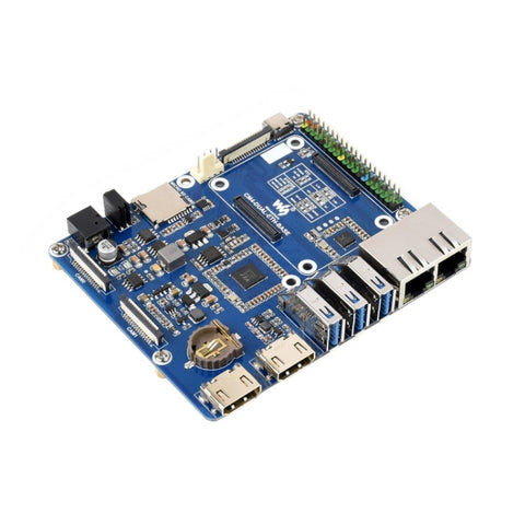 Module d'élaboration Waveshare Scheda base Dual Gigabit Ethernet pour Raspberry Pi CM4, pour Raspberry Pi CM4