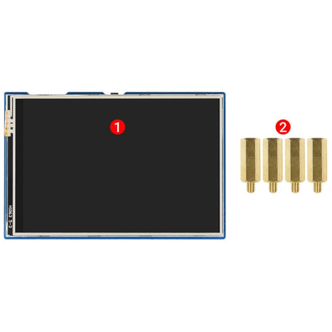 WAVESHARE Module d'affichage tactile de 3,5 pouces 65K couleurs 480 x 320 pour Raspberry Pi Pico, interface SPI, 3,5 pouces