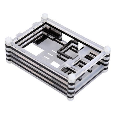 Support de conchiglia en acrylique à 9 couches avec foro pour ventola de raffreddamento pour Raspberry pi 3