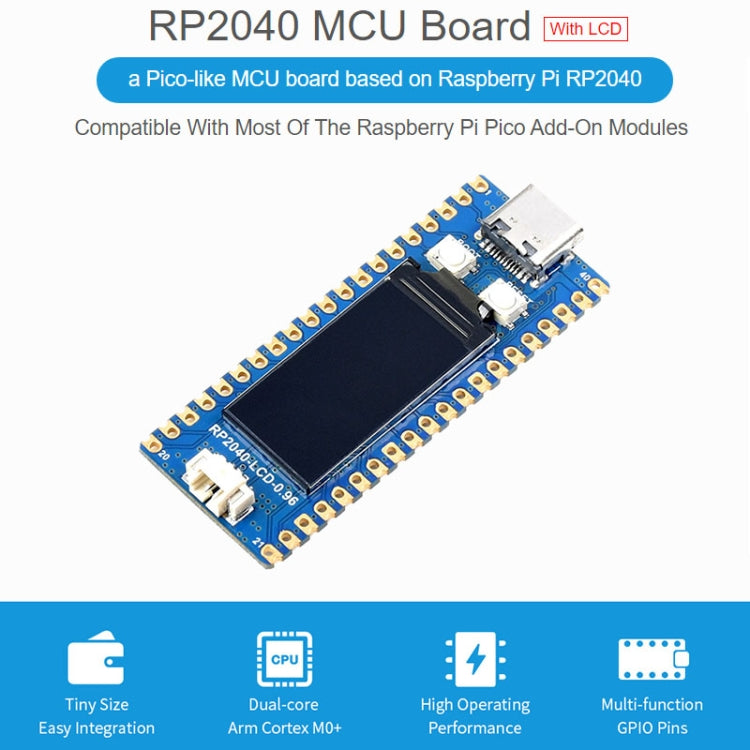 RP2040 LCD Module - Pico-like MCU Board for Electronics