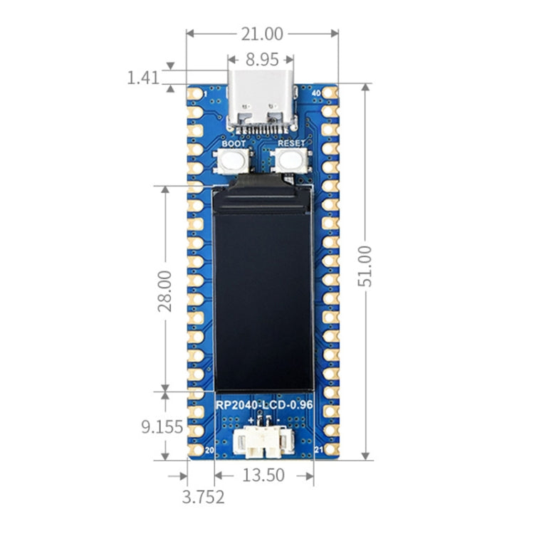 RP2040 LCD Module - Pico-like MCU Board for Electronics