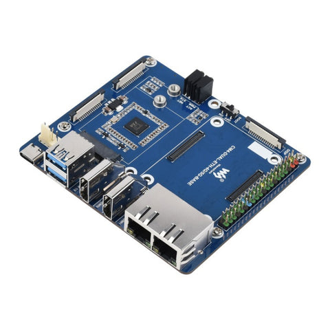 Carte mère Waveshare Dual Gigabit Ethernet 5G/4G pour Raspberry Pi CM4