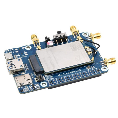 Waveshare RM500U-CN 5G HAT Quad Antenne LTE-A Scheda module multi banda pour Raspberry Pi, RM500U-CN 5G HAT