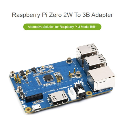 Adattatore Waveshare per Raspberry Pi Zero 2W a 3B - Compatibile con