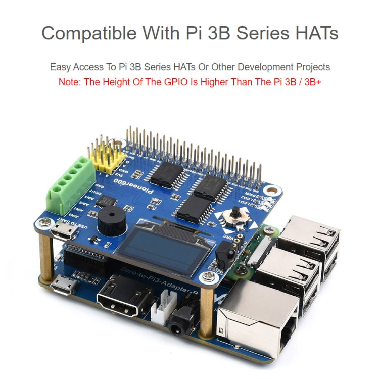 Raspberry Pi Zero 2W to 3B Adapter for Enhanced Connectivity