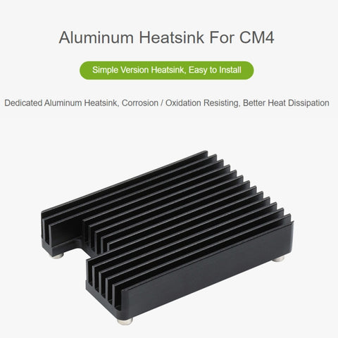 Dissipatore di calore in alluminio WAVESHARE per Raspberry Pi CM4, con tacca per antenna
