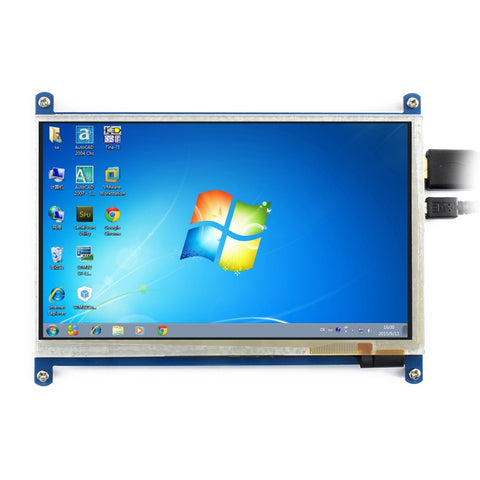 Écran LCD tactile HDMI 7 pouces WAVESHARE (B) 800 × 480 pour Raspberry Pi, LCD HDMI 7 pouces (B)