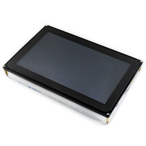 Écran tactile LCD résistant à 10,1 pouces WAVESHARE, interface HDMI avec support, prend en charge plus de mini-PC, 10,1 pouces HDMI LCD (H) (avec étui)