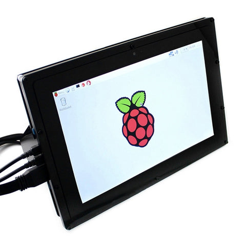 Écran tactile LCD résistant HDMI (B) de 10,1 pouces WAVESHARE, interface HDMI avec support, prend en charge plus de mini-PC, 10,1 pouces HDMI LCD (B) (avec étui)