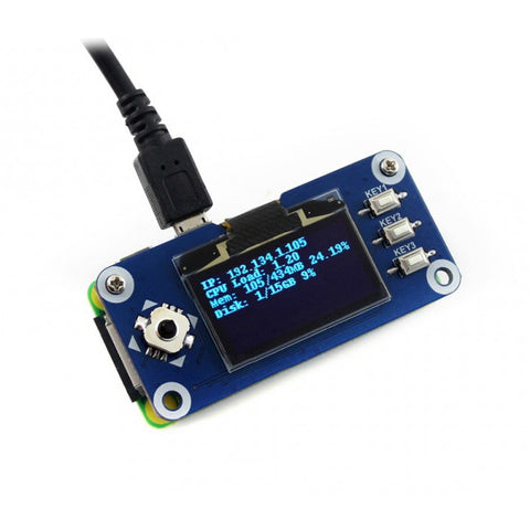 CAPPELLO avec écran OLED de 1,3 pouces WAVESHARE 128x64 pour Raspberry Pi, 1.3 pouces OLED