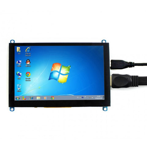 L'écran tactile WAVESHARE de 5 pouces HDMI LCD (H) 800x480 pour Raspberry Pi prend en charge différents systèmes, 5 pouces HDMI LCD (H)