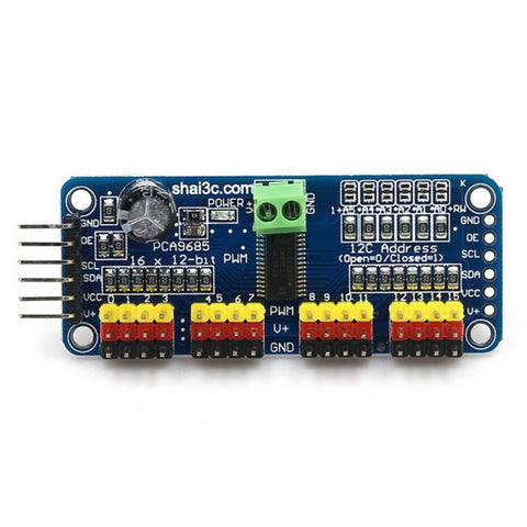 Contrôleur servomoteur PWM à 16 canaux disponible pour Arduino, PCA9685