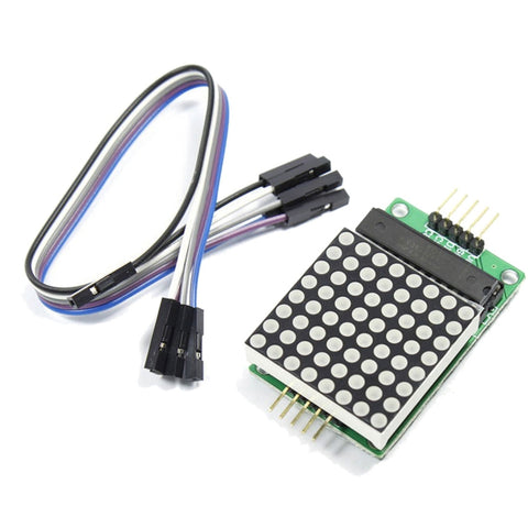 MAX7219 Le nouveau module Red Dot Matrix prend en charge le catodo commun avec 5 Dupont pour Arduino