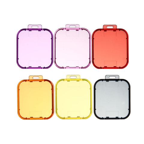 6 in 1 per GoPro HERO5 Sport Action Camera Filtro per lenti colorato professionale (rosso + giallo + viola + rosa + arancione + grigio), 6 in 1 Colorized Lens