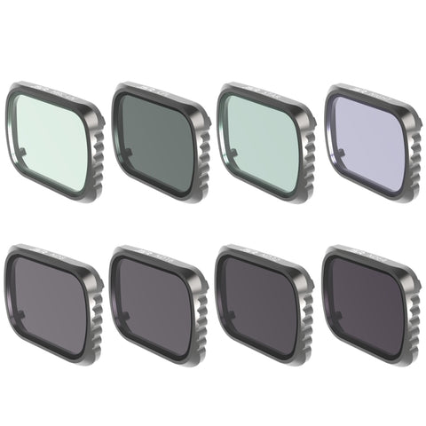 JSR KS 8 in 1 UV + CPL + ND8 + ND16 + ND32 + ND64 + STAR + NIGHT Filtro obiettivo per DJI Air 2S, telaio in alluminio, UV + CPL + ND8 + ND16 + ND32 + ND64 + STAR + NIGHT