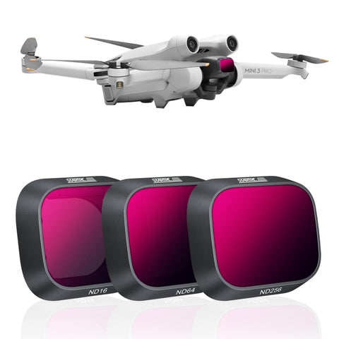 Filtre obettivo STARTRC 3 en 1 ND16 ND64 ND256 pour DJI Mini 3 Pro, 3 en 1 pour DJI Mini 3 Pro