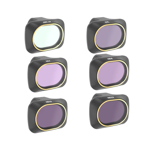 Filtre obettivo JSR Drone 6 en 1 UV+CPL+ND4+ND8+ND16+ND32 pour DJI MAVIC mini, UV+CPL+ND4+ND8+ND16+ND32