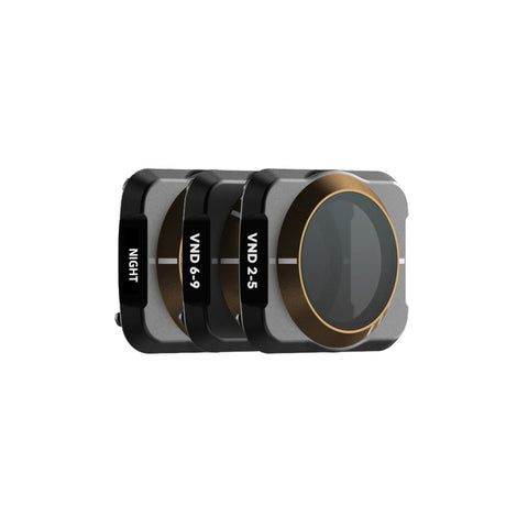 JSR Drone 3 in 1 VND variabile 2-5 Stop + VND 6-9 Stop + Filtro obiettivo per la riduzione dell'inquinamento luminoso NOTTURNO per DJI MAVIC Air 2, VND2-5+VND6-9+NIGHT