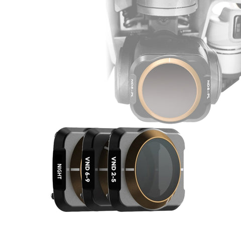 JSR Drone 3 in 1 VND variabile 2-5 Stop + VND 6-9 Stop + Filtro obiettivo per la riduzione dell'inquinamento luminoso NOTTURNO per DJI MAVIC Air 2, VND2-5+VND6-9+NIGHT